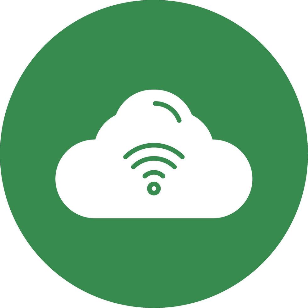 Cloud Multi Color Circle Icon vector