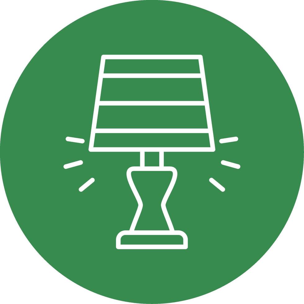 Lamp Multi Color Circle Icon vector