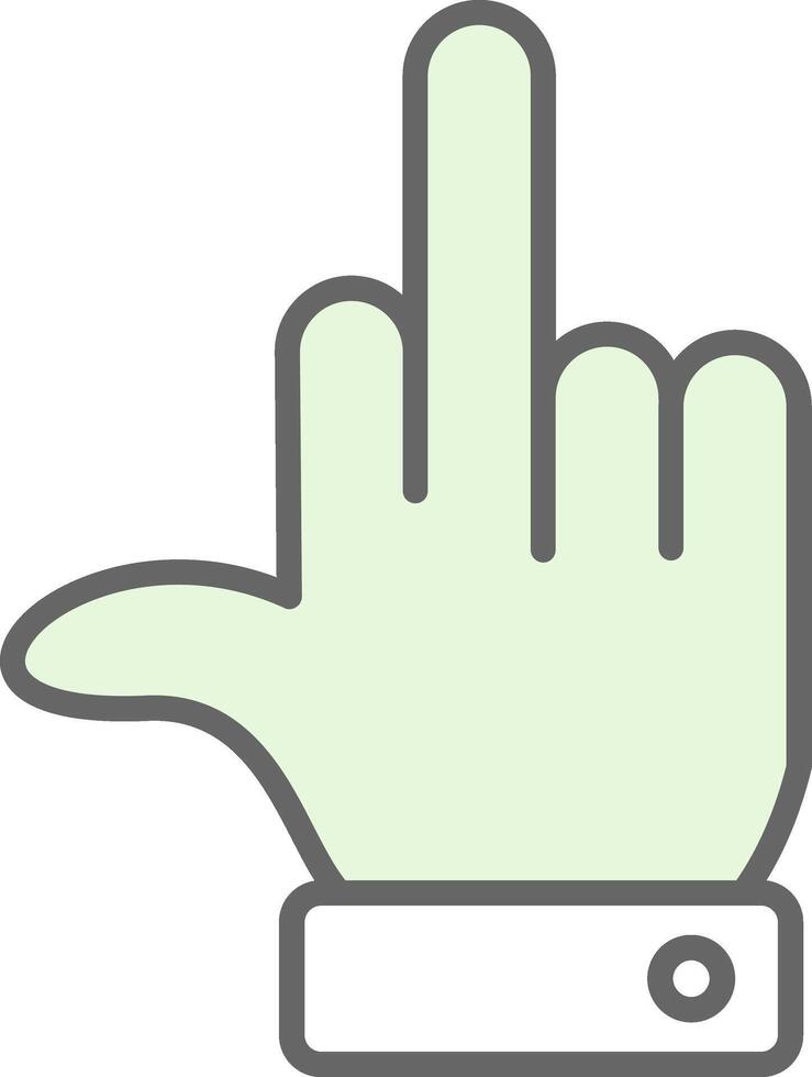 Middle Finger Fillay Icon Design vector