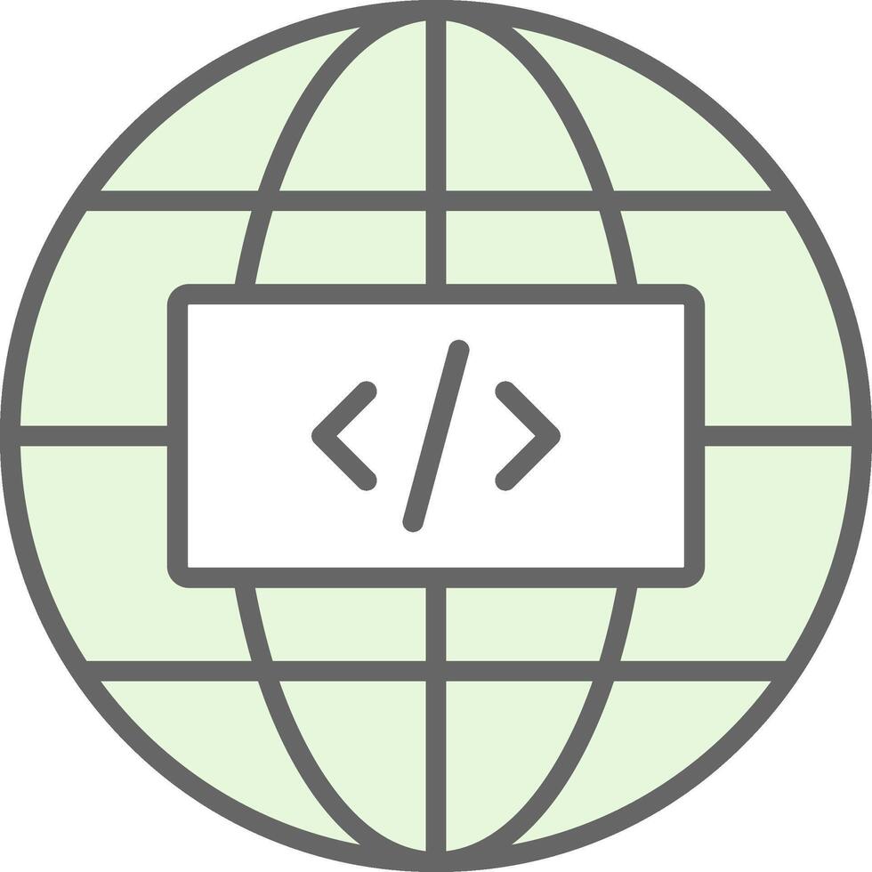 Earth Globe Fillay Icon Design vector