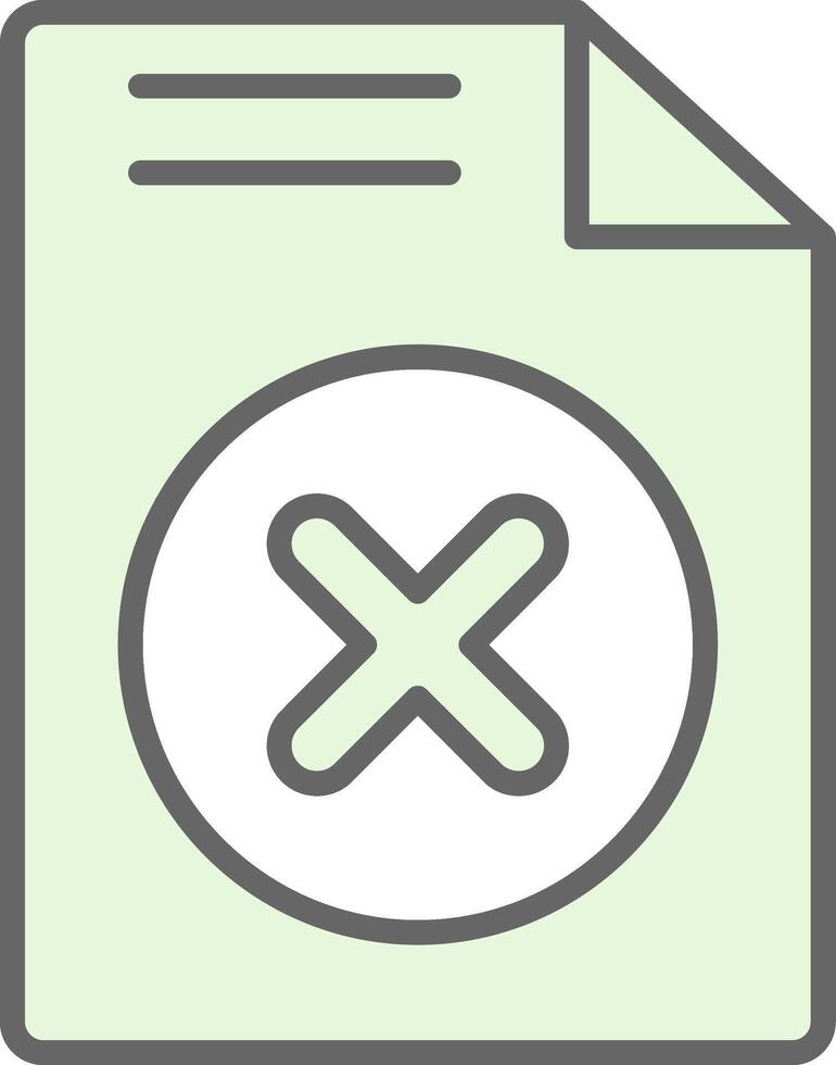 Cancel Fillay Icon Design vector