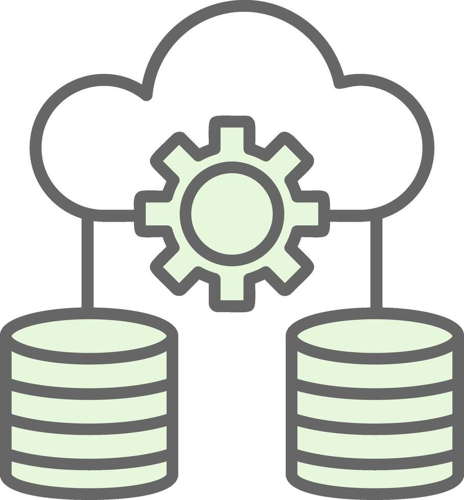 Data Storage Fillay Icon Design vector