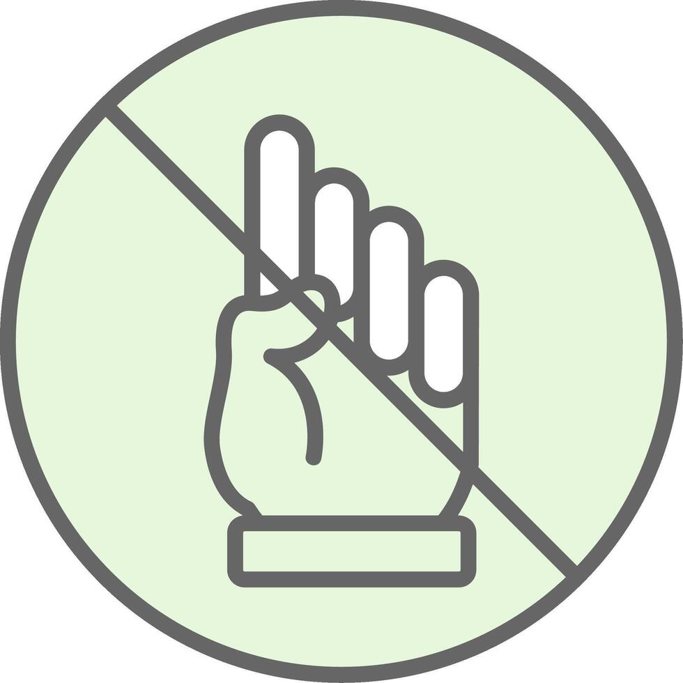 Prohibition Fillay Icon Design vector
