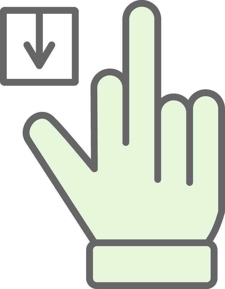 Tap Down Fillay Icon Design vector