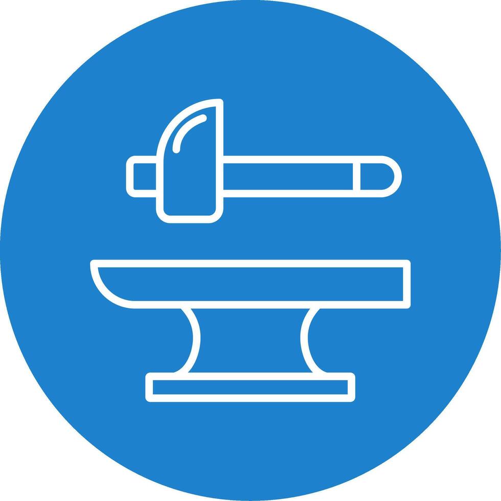Blacksmith Multi Color Circle Icon vector