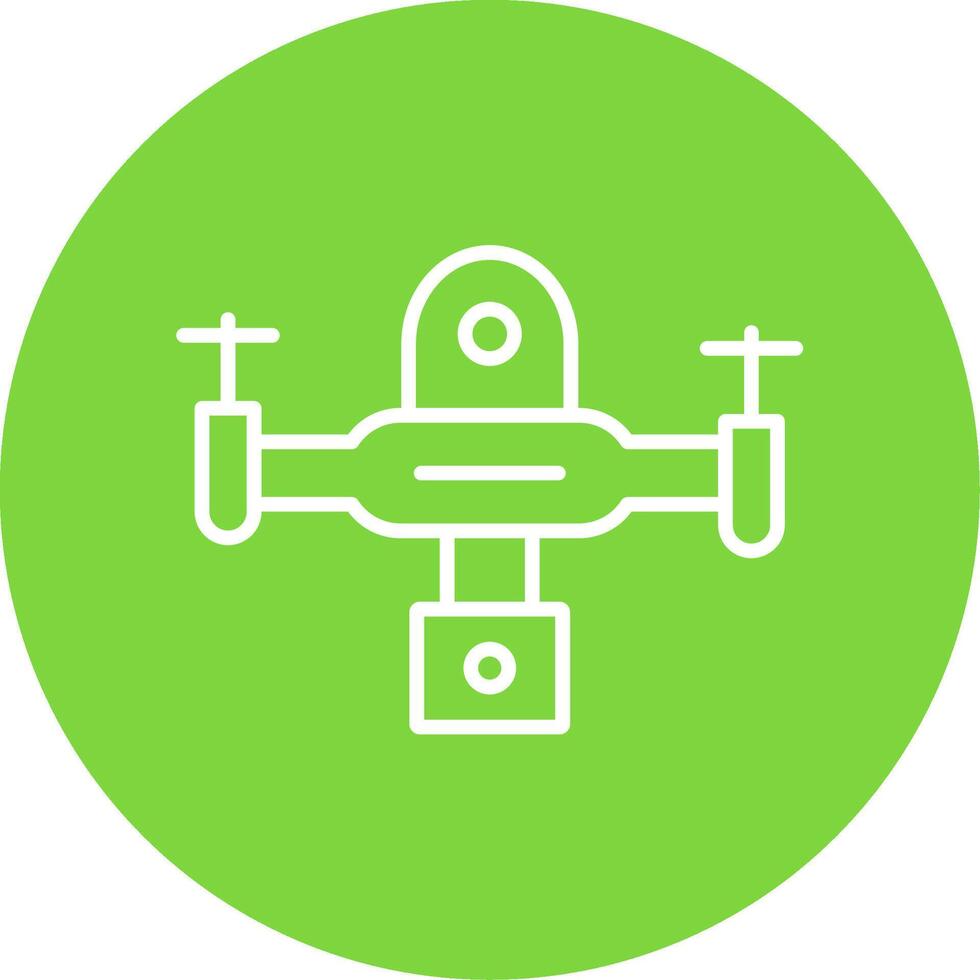 Drone Multi Color Circle Icon vector