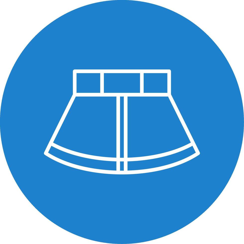 Skirt Multi Color Circle Icon vector