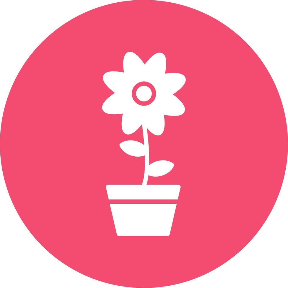 Flower Multi Color Circle Icon vector