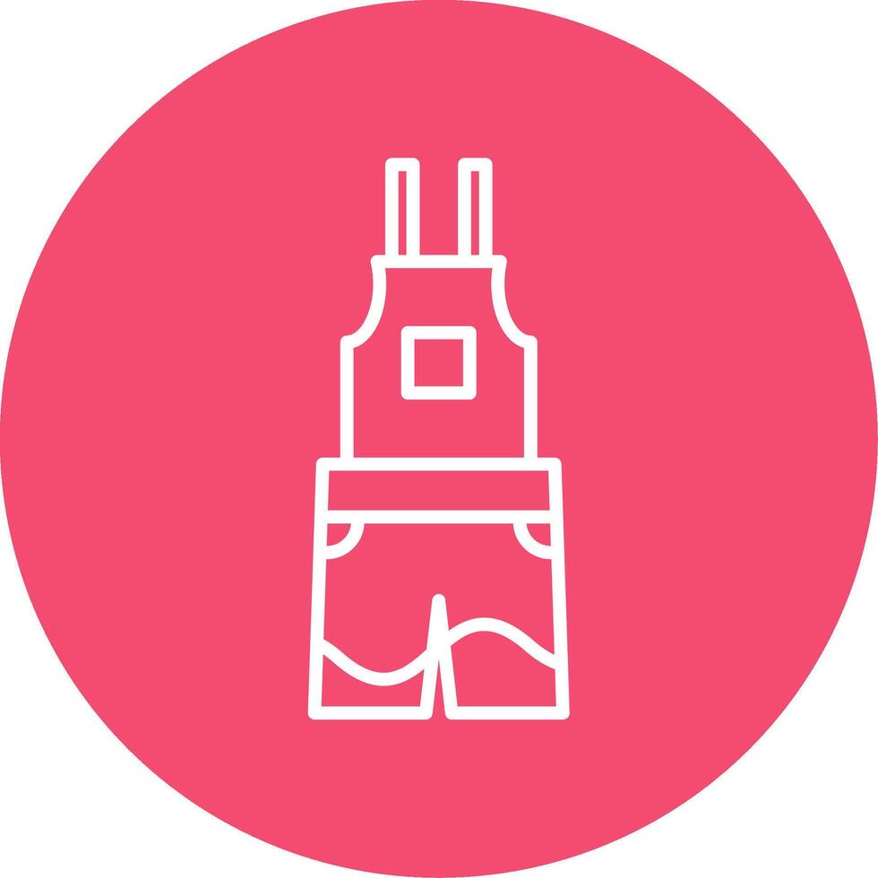Dungarees Multi Color Circle Icon vector