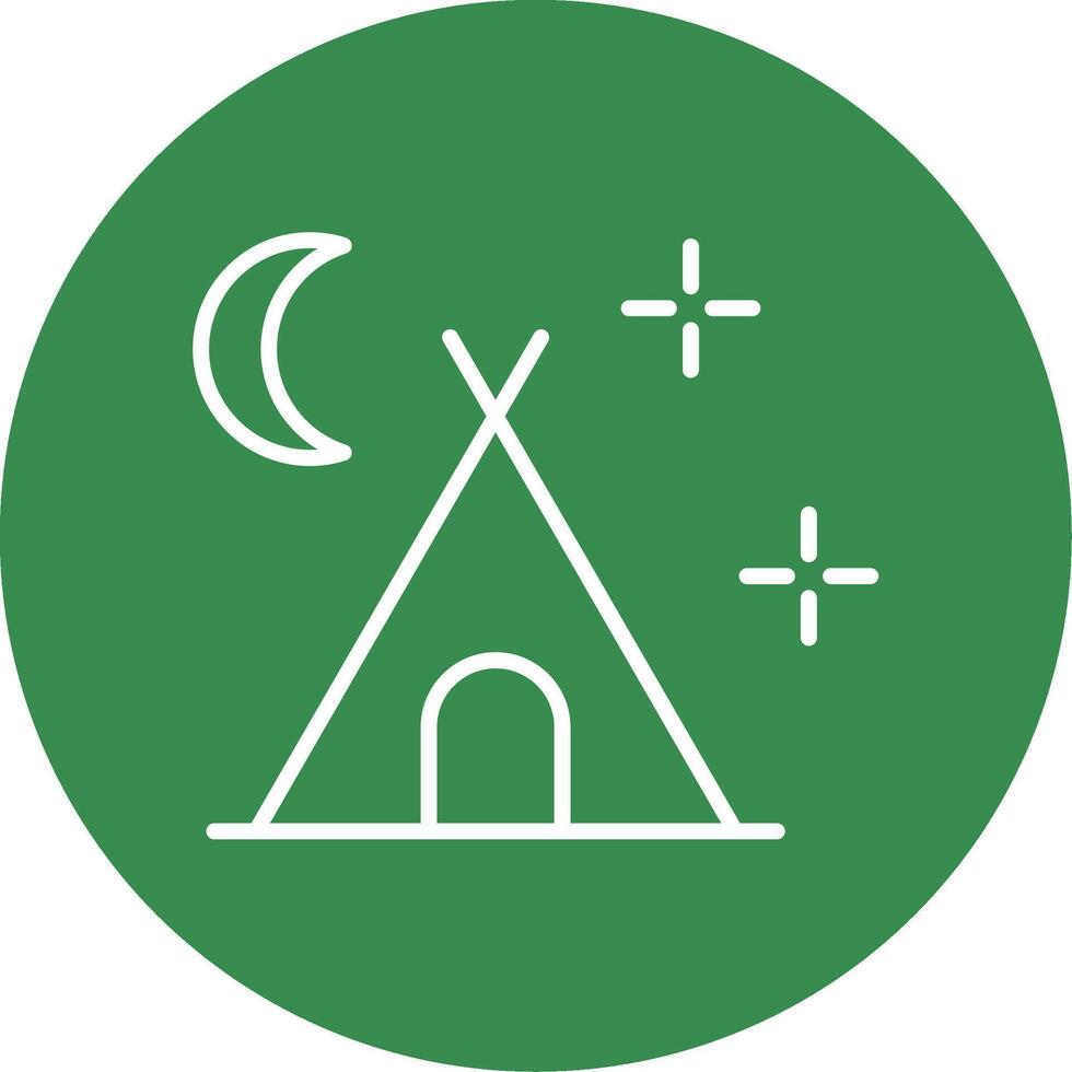 Camping Multi Color Circle Icon vector