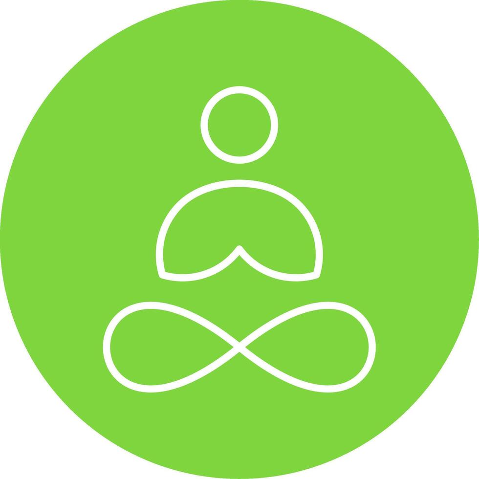 Yoga Multi Color Circle Icon vector