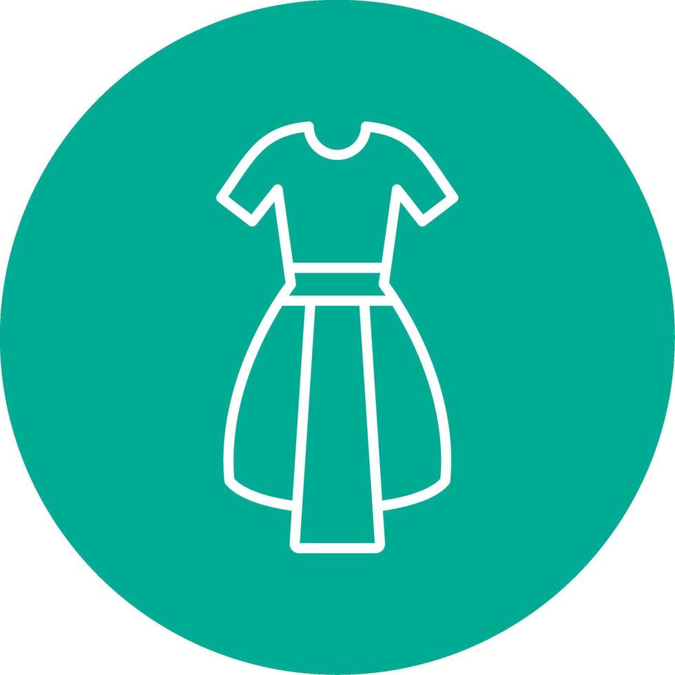 Dress Multi Color Circle Icon vector