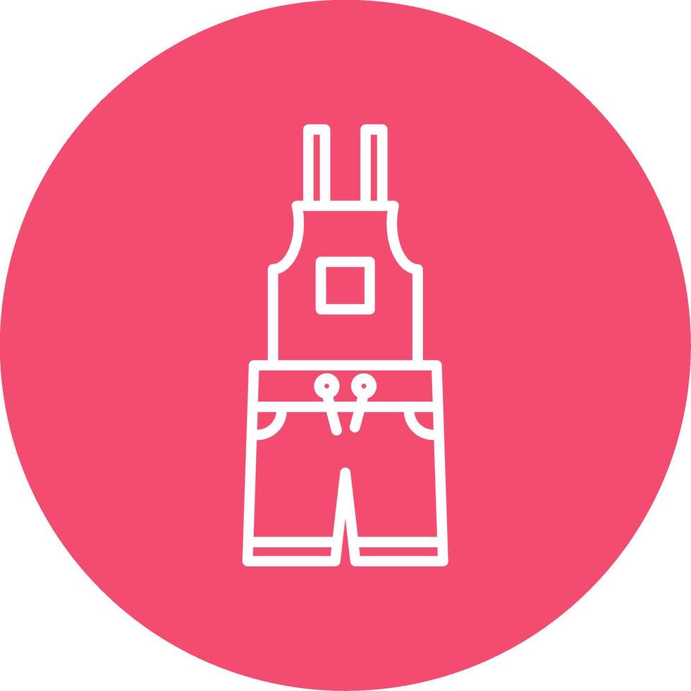 Dungarees Multi Color Circle Icon vector