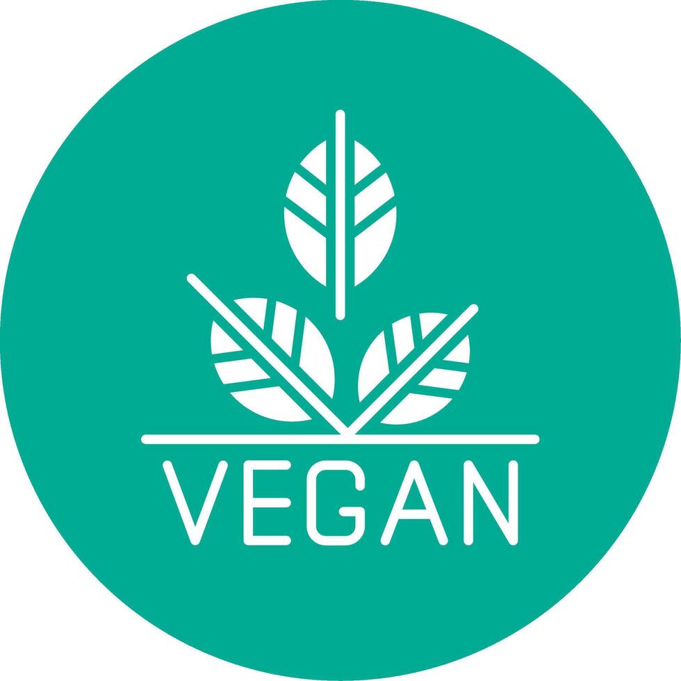 Vegan Multi Color Circle Icon vector