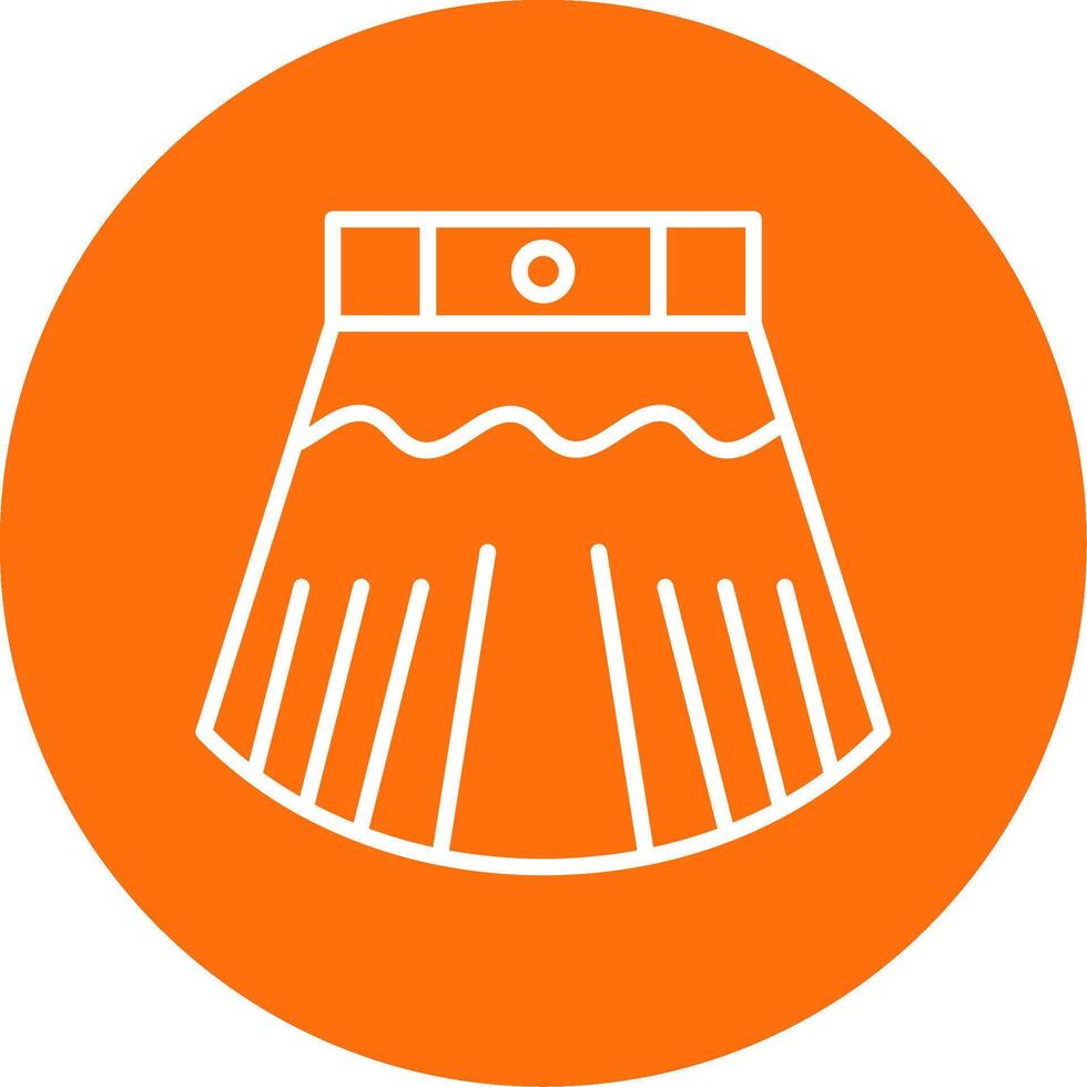 Skirt Multi Color Circle Icon vector