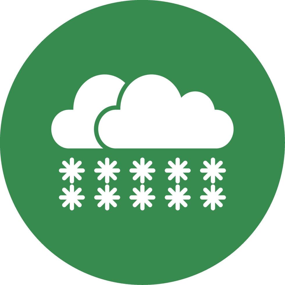 Snow Multi Color Circle Icon vector