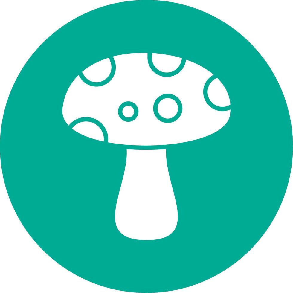 Mushroom Multi Color Circle Icon vector