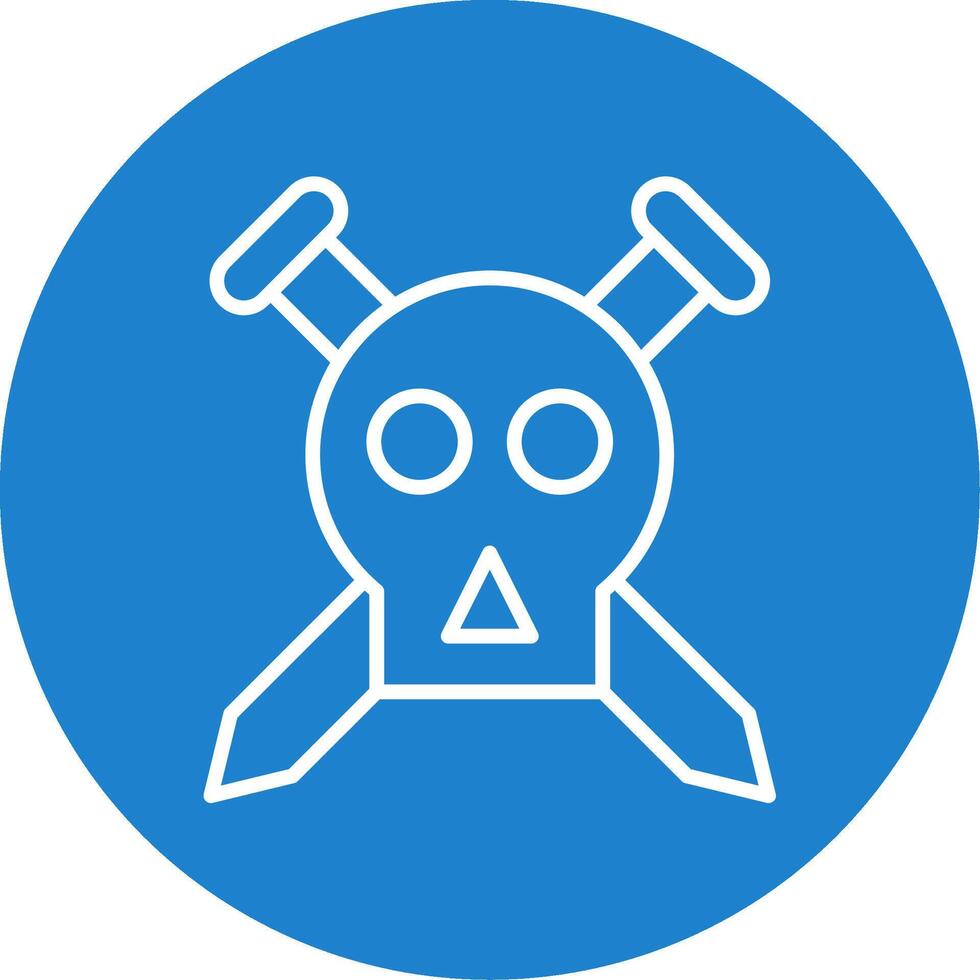 Skull Multi Color Circle Icon vector