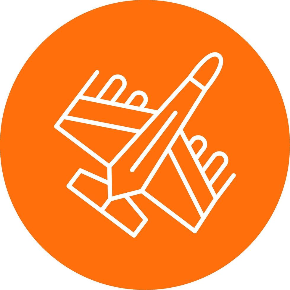 Jet Multi Color Circle Icon vector