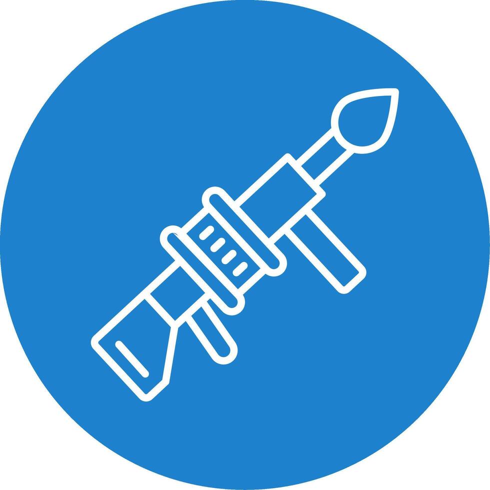 Grenade Launcher Multi Color Circle Icon vector