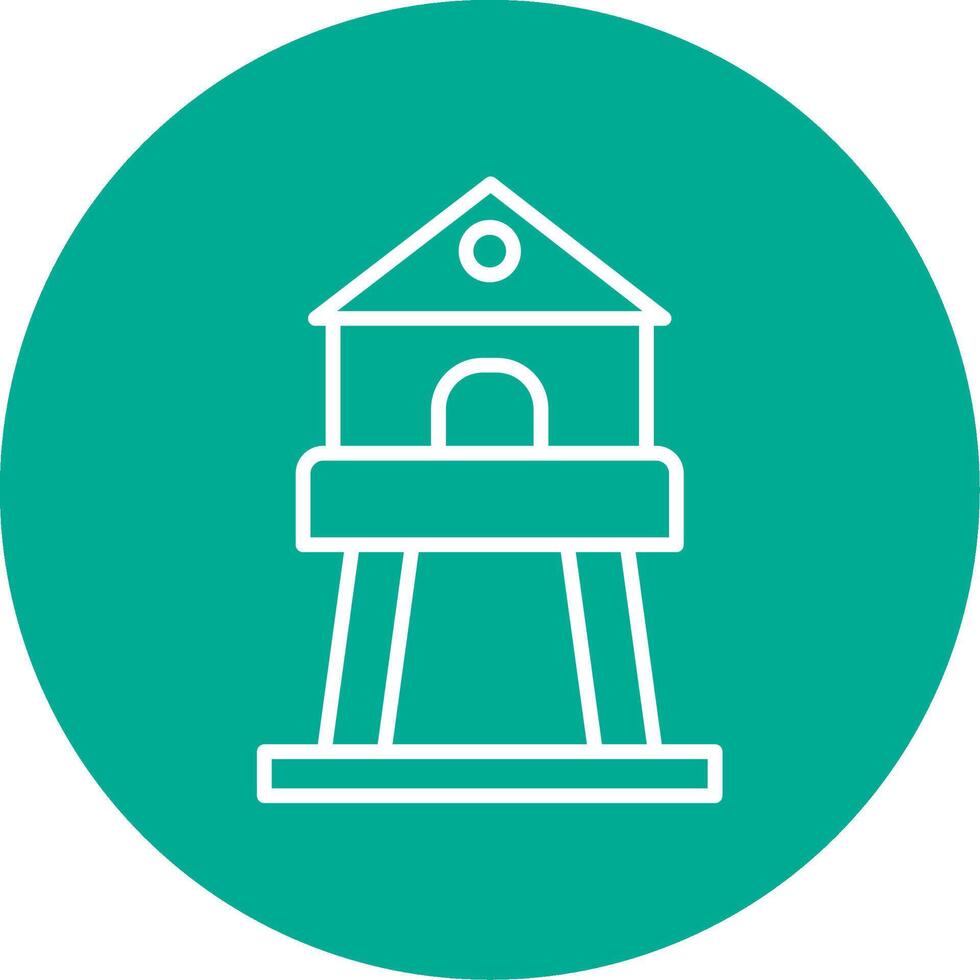 Tower Multi Color Circle Icon vector