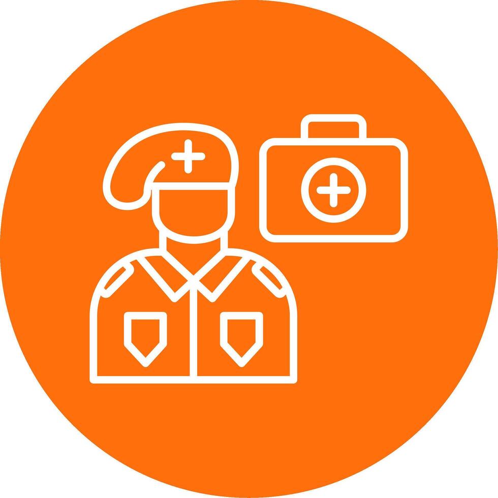 Medic Multi Color Circle Icon vector