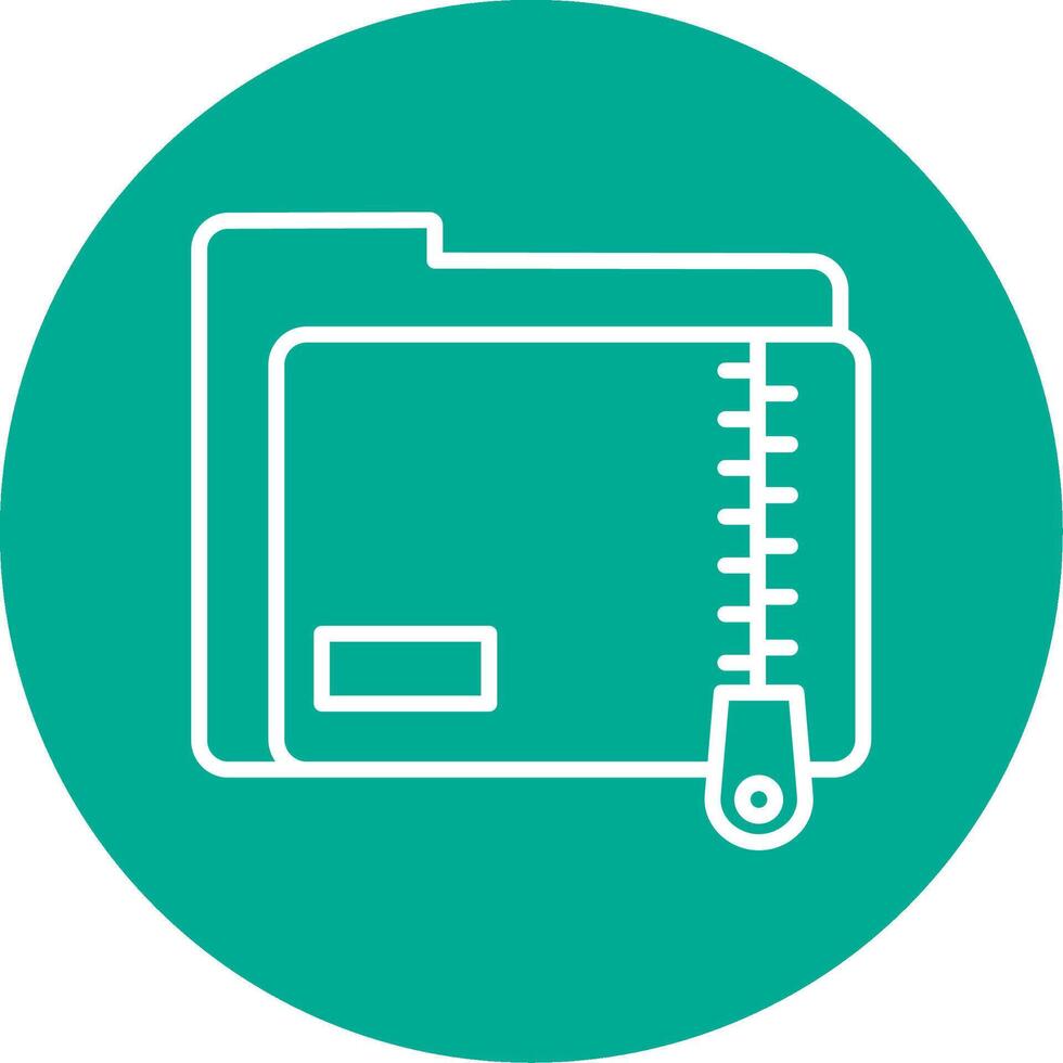 Zip Folder Multi Color Circle Icon vector