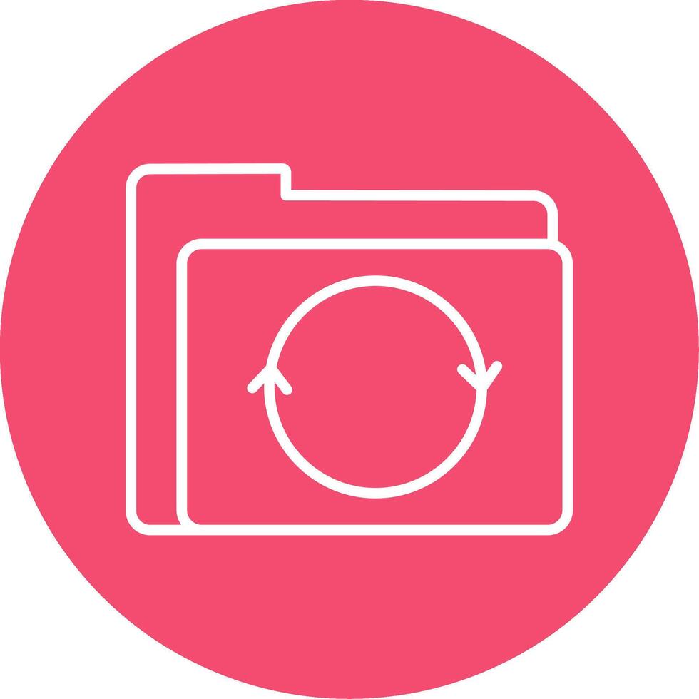 Folder Multi Color Circle Icon vector