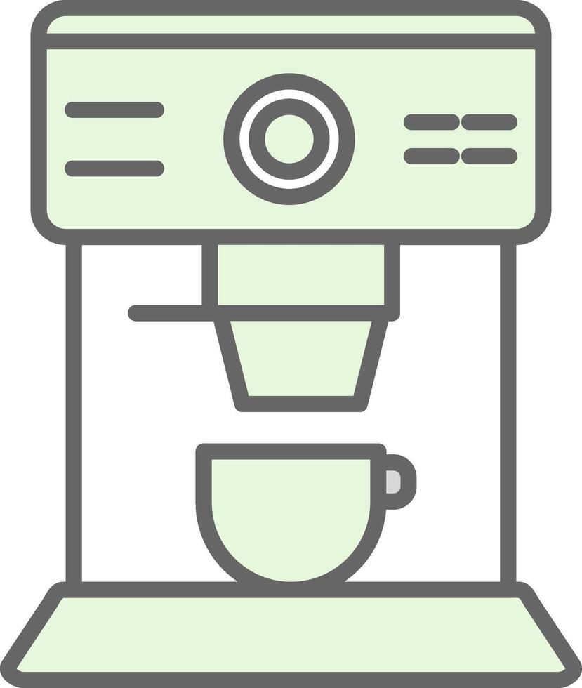 Coffee Machine Fillay Icon Design vector