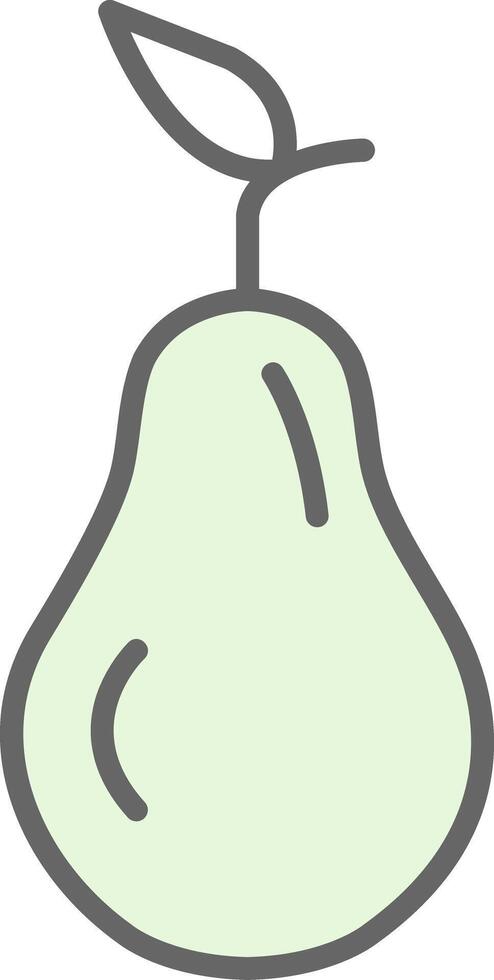 Pear Fillay Icon Design vector