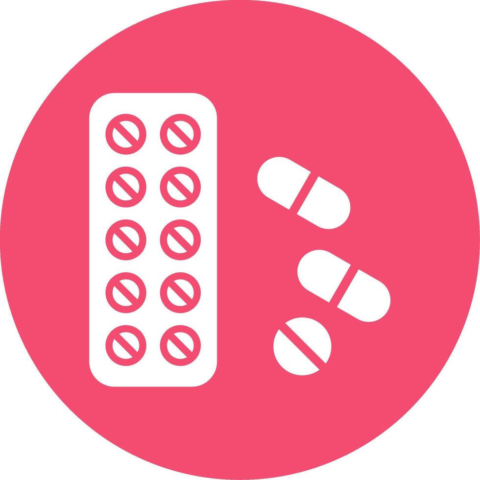 Pills Multi Color Circle Icon vector