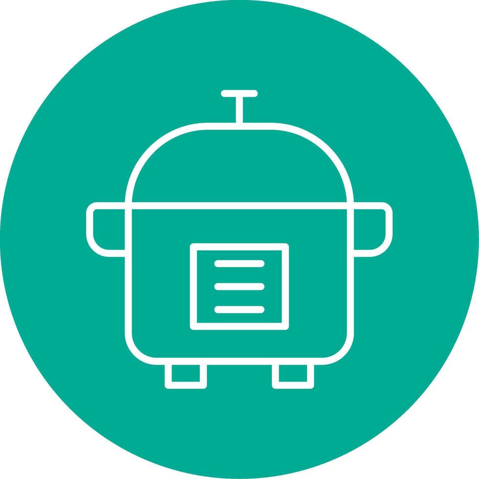 Rice Cooker Multi Color Circle Icon vector