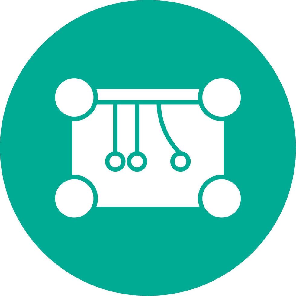 Newtons Cradle Multi Color Circle Icon vector