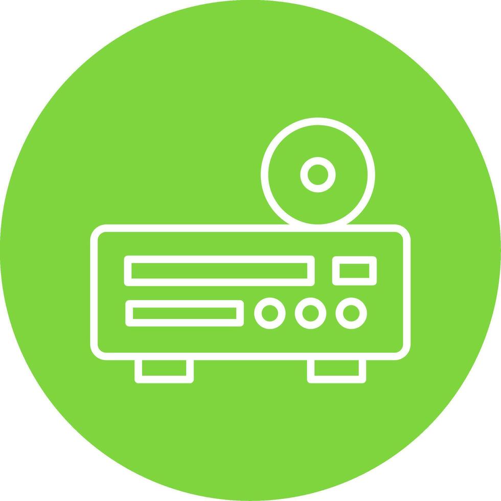 Dvd Player Multi Color Circle Icon vector
