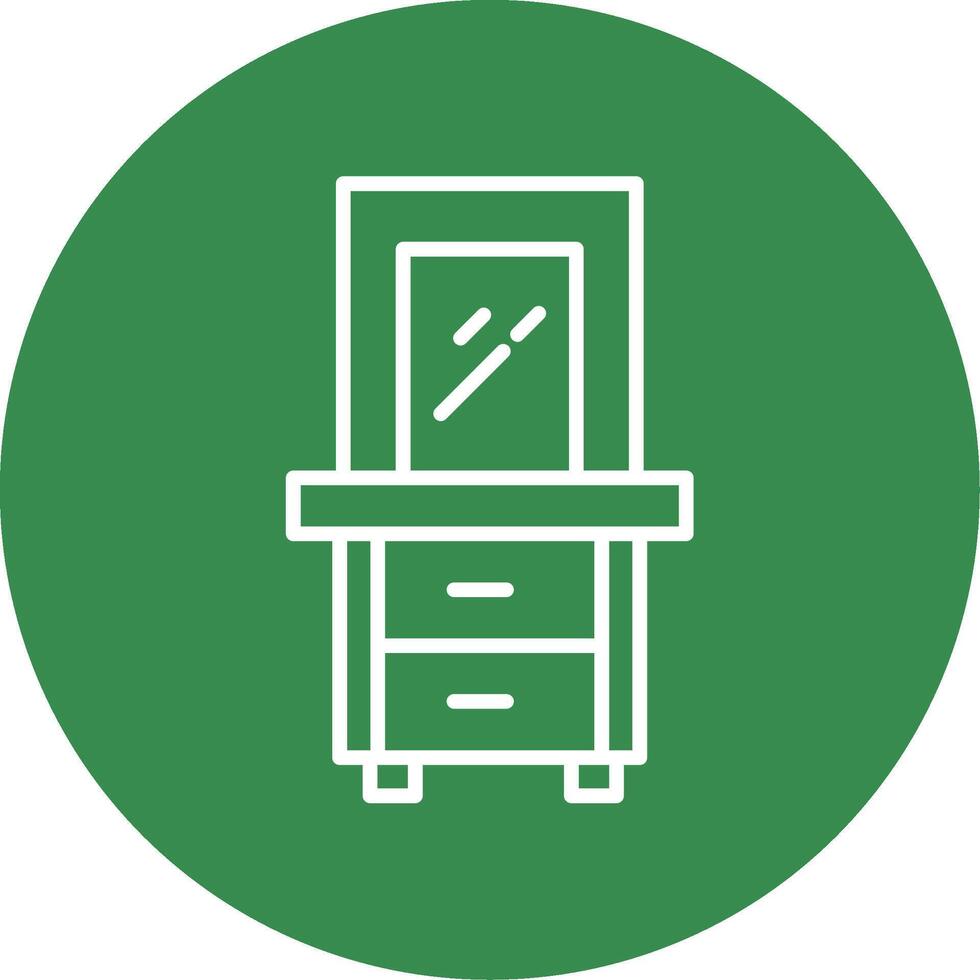 Dresser Multi Color Circle Icon vector