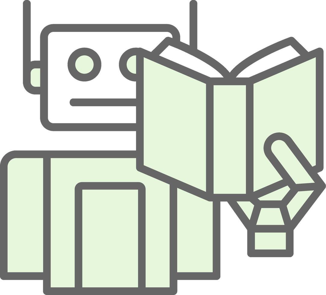Robot Fillay Icon Design vector