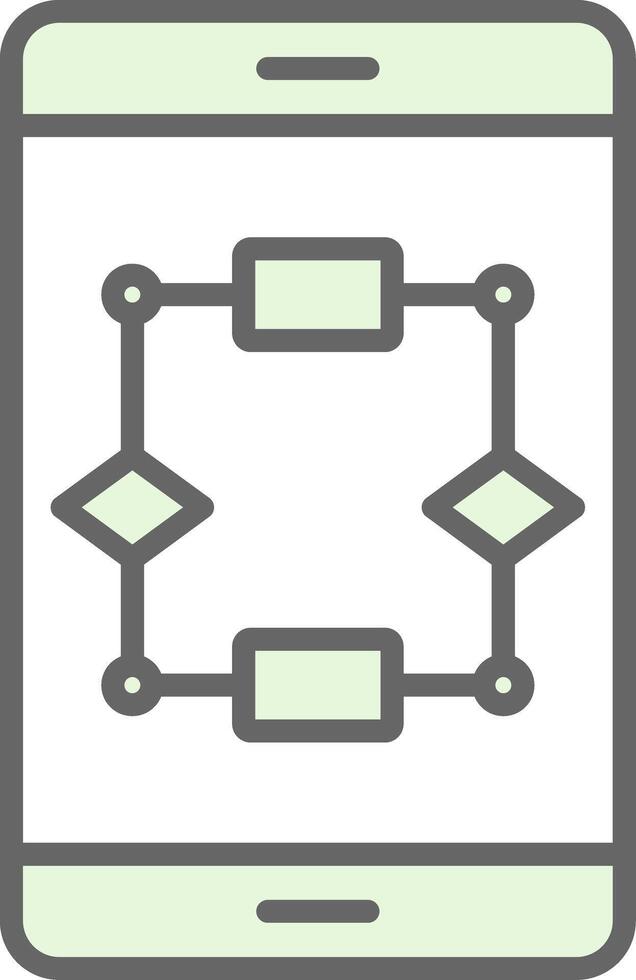Algorithm Fillay Icon Design vector