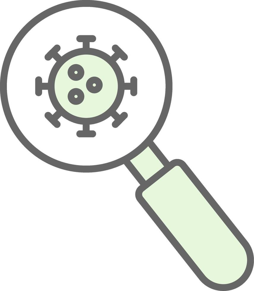 Detection Fillay Icon Design vector
