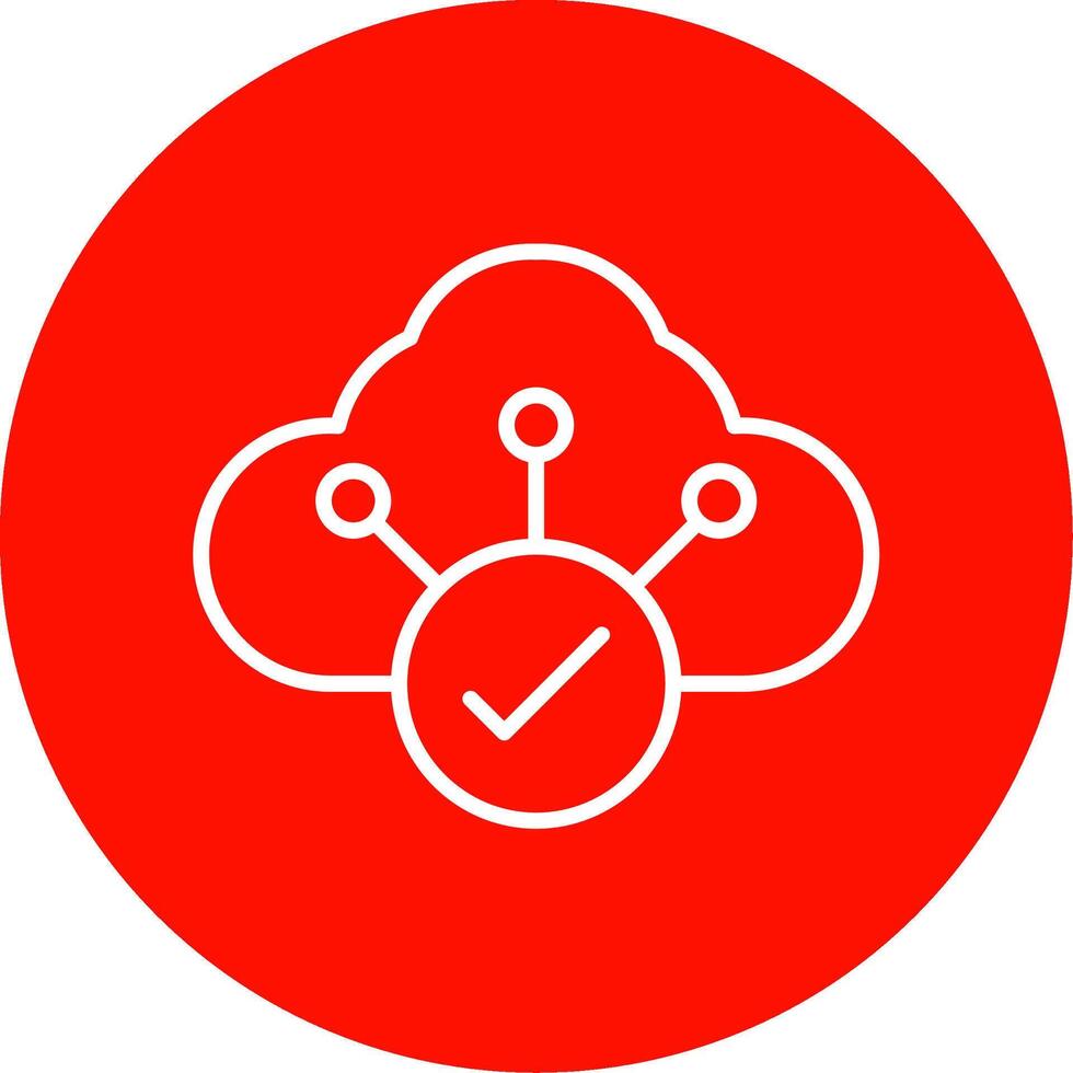 Cloud Multi Color Circle Icon vector