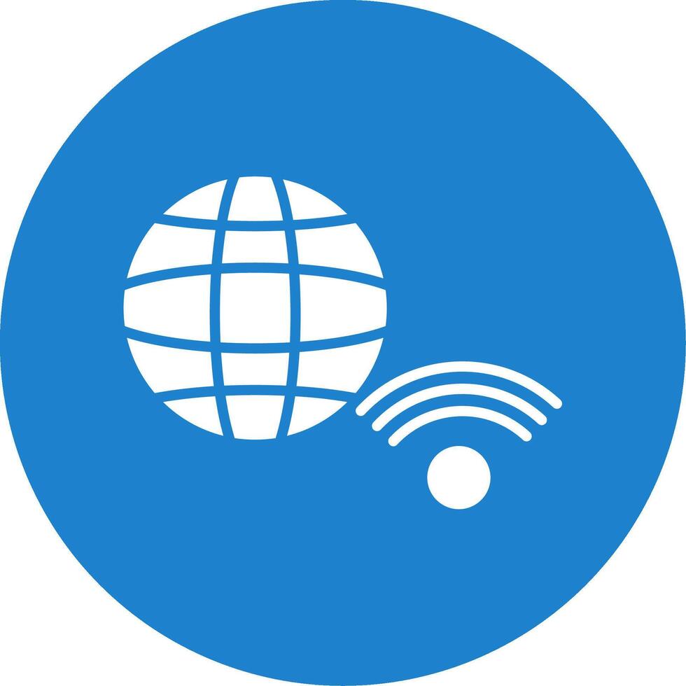 Internet Connection Multi Color Circle Icon vector