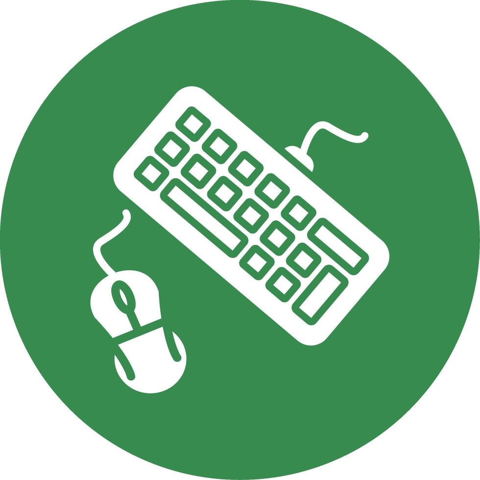 Keyboard And Mouse Multi Color Circle Icon vector