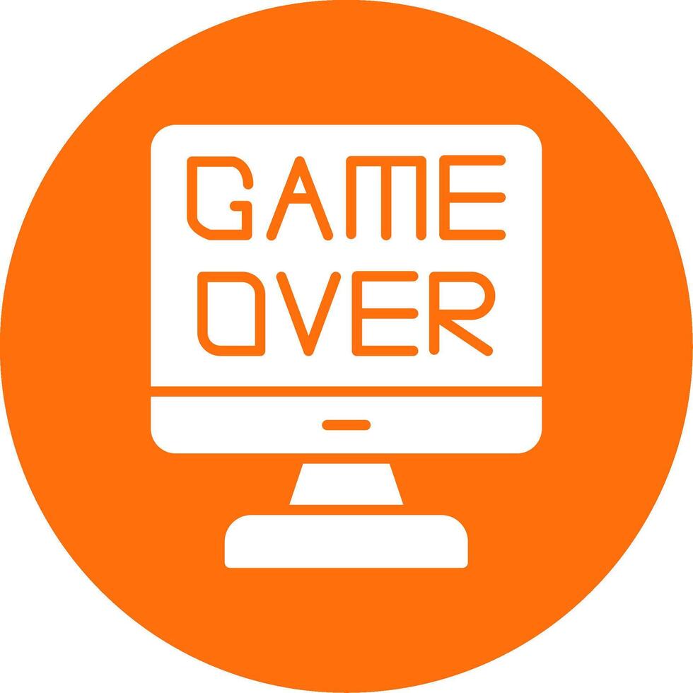 Game Over Multi Color Circle Icon vector