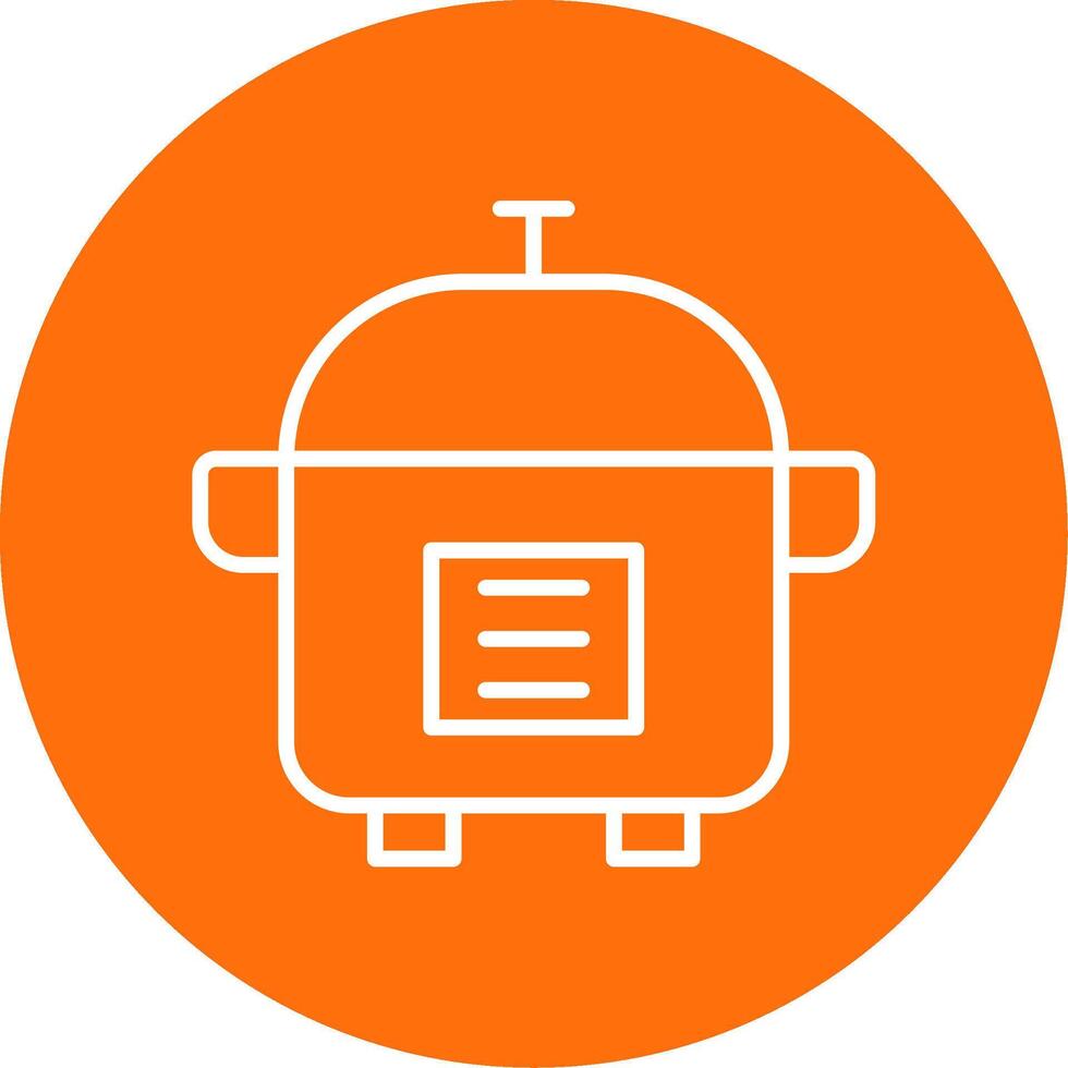 Slow Cooker Multi Color Circle Icon vector