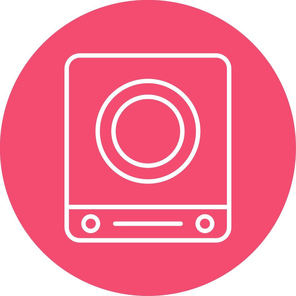 Induction Stove Multi Color Circle Icon vector