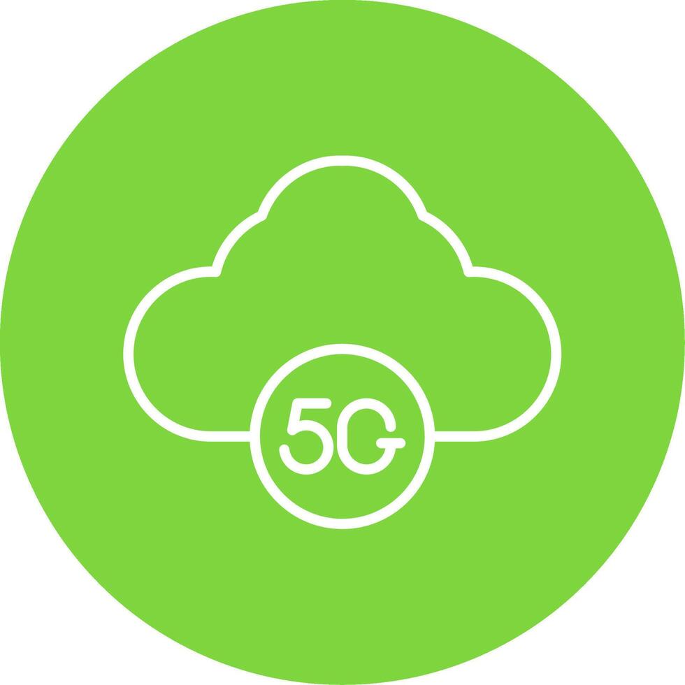 Cloud Multi Color Circle Icon vector