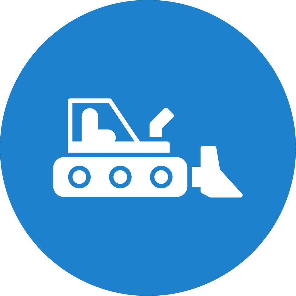 Bulldozer Multi Color Circle Icon vector