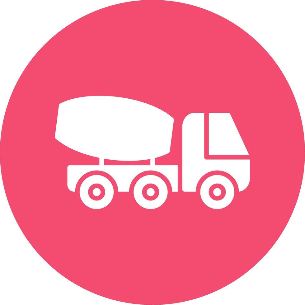 Cement Truck Multi Color Circle Icon vector