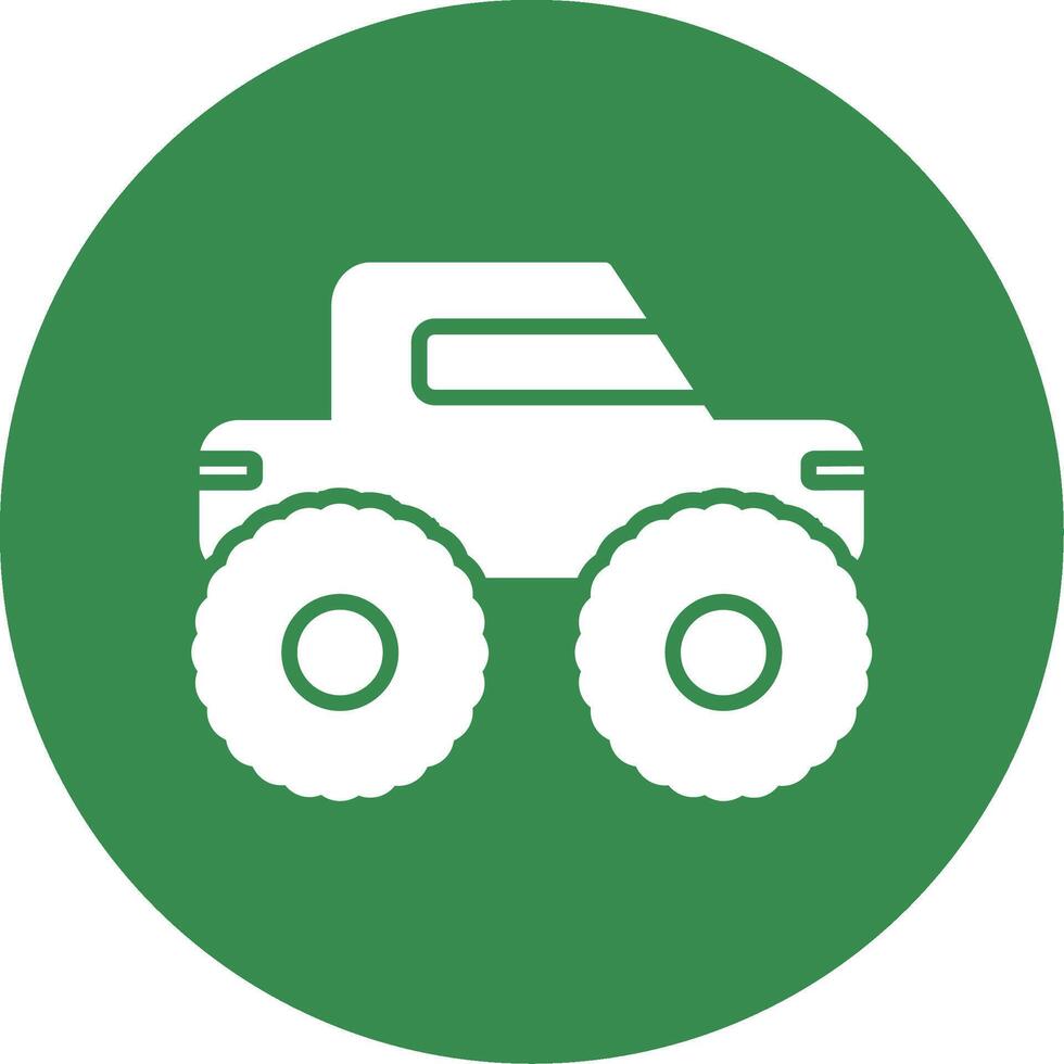 Monster Truck Multi Color Circle Icon vector