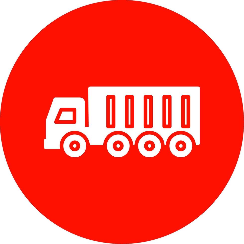 Truck Multi Color Circle Icon vector