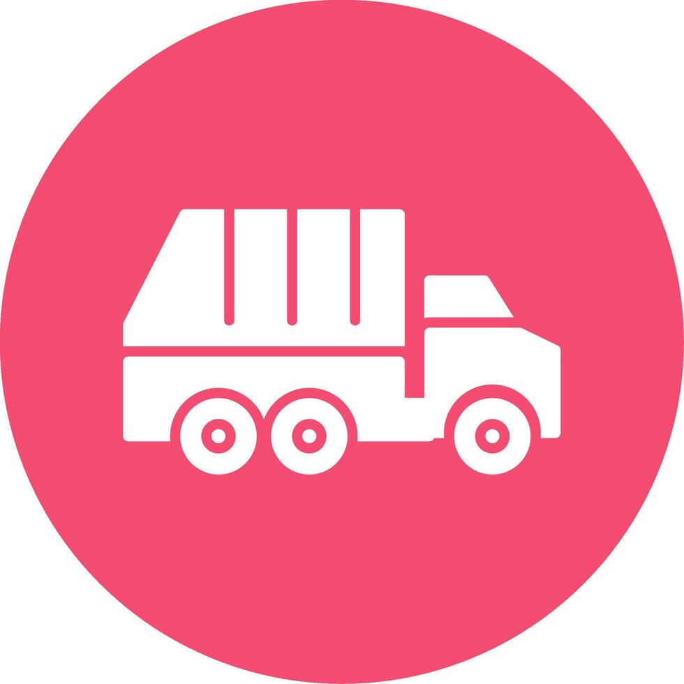 Garbage Truck Multi Color Circle Icon vector